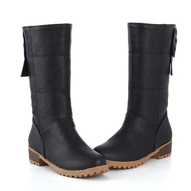 Solid Color Winter Warm Ladies Boots