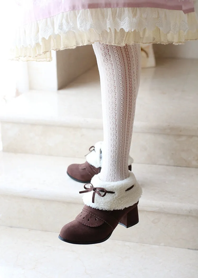 Spring Day Lolita~Sweet Lolita Women's Ankle Boots Multicolors