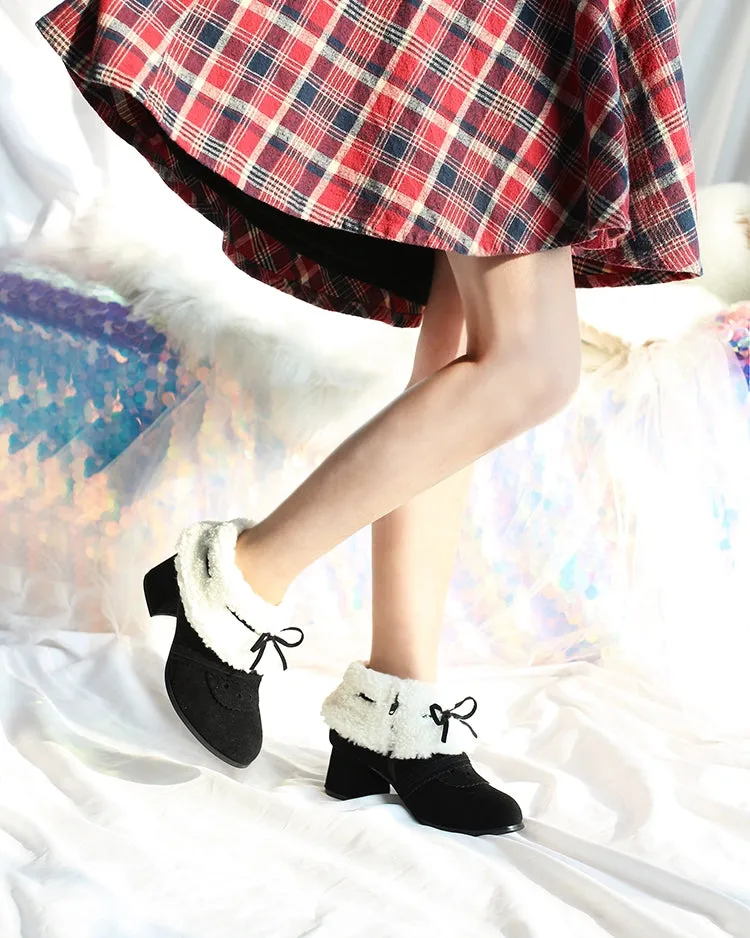 Spring Day Lolita~Sweet Lolita Women's Ankle Boots Multicolors