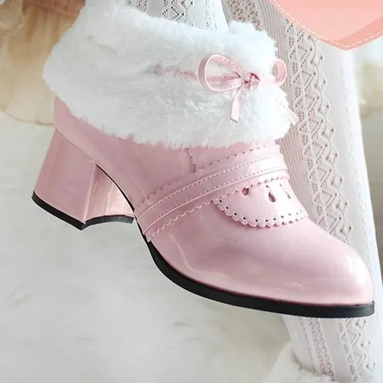 Spring Day Lolita~Sweet Lolita Women's Ankle Boots Multicolors