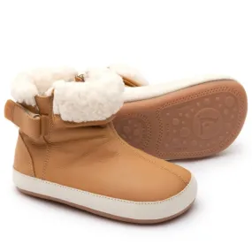 Tip Toey Joey Girl's and Boy's Dobby Boots - Hay / Tapioca