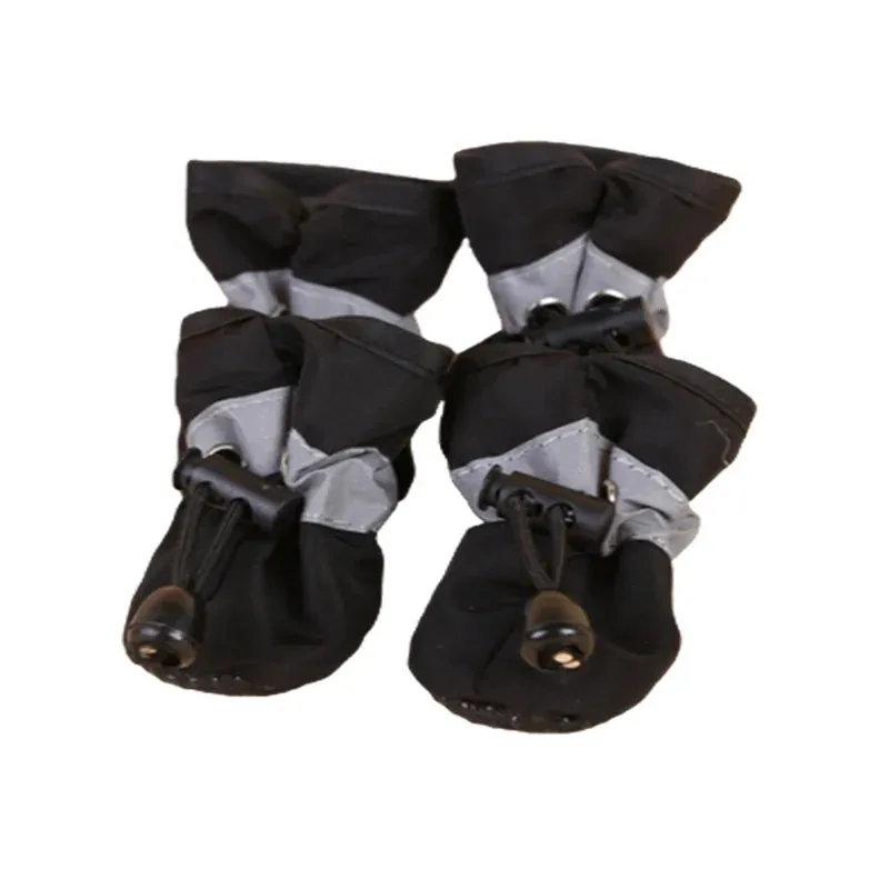 Trendy 4pcs/set Waterproof  Anti-slip Rain Boots for Small Cats & Dogs