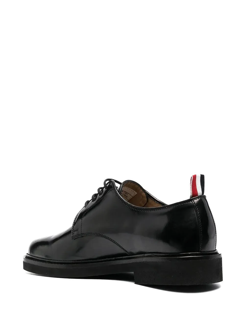 UNIFORM LACE-UP SHOE W/ MICRO SOLE IN POLISHED CALF LEATHER